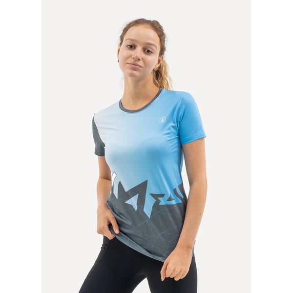Футболка женская Сплав Logo (беговая) синий/серый