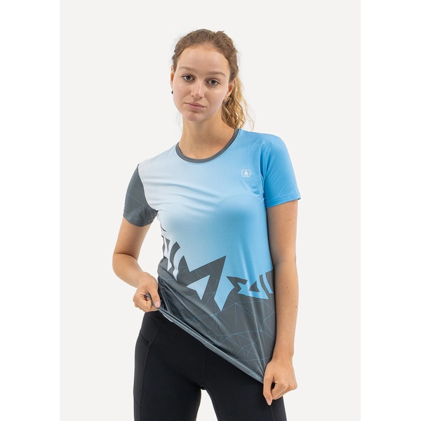 Футболка женская Сплав Logo (беговая) синий/серый