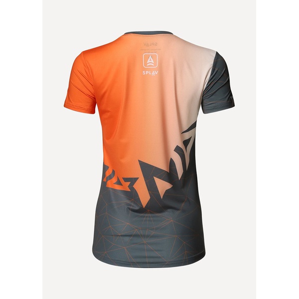 Футболка женская Сплав Logo (беговая) оранжевый/серый