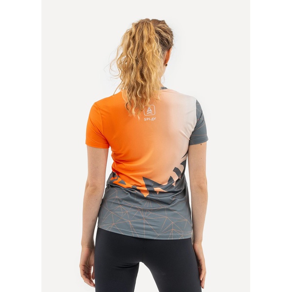 Футболка женская Сплав Logo (беговая) оранжевый/серый