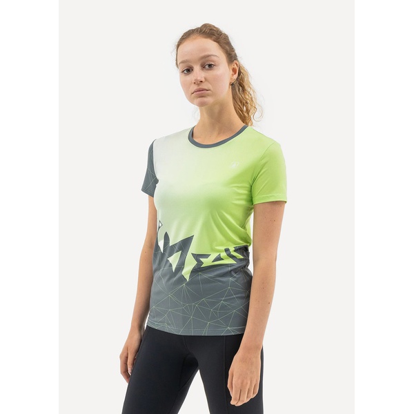 Футболка женская Сплав Logo (беговая) зеленый/серый