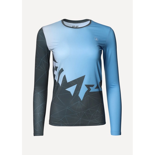 Лонгслив женский Сплав Logo L/S (беговой) синий/серый
