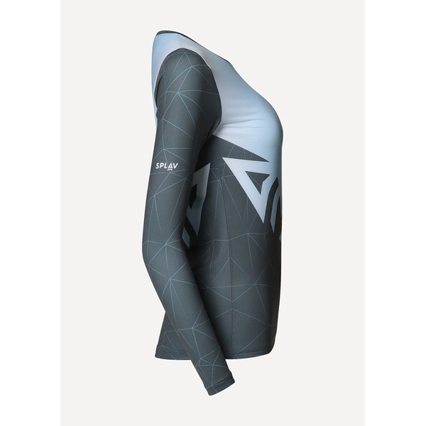 Лонгслив женский Сплав Logo L/S (беговой) синий/серый