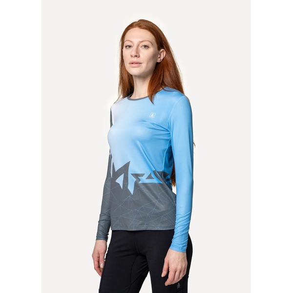 Лонгслив женский Сплав Logo L/S (беговой) синий/серый