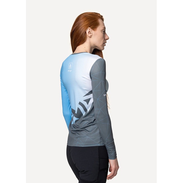 Лонгслив женский Сплав Logo L/S (беговой) синий/серый