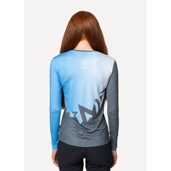 Лонгслив женский Сплав Logo L/S (беговой) синий/серый