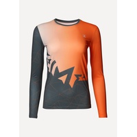 Лонгслив женский Сплав Logo L/S (беговой) оранжевый/серый