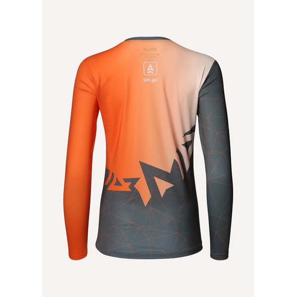 Лонгслив женский Сплав Logo L/S (беговой) оранжевый/серый