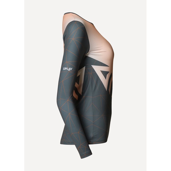 Лонгслив женский Сплав Logo L/S (беговой) оранжевый/серый