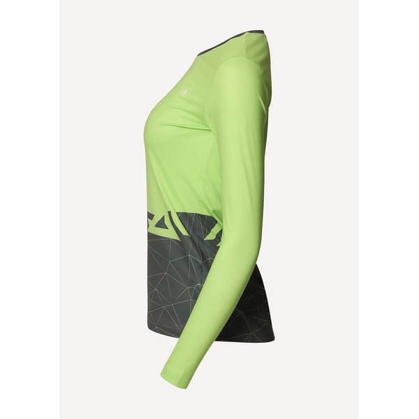 Лонгслив женский Сплав Logo L/S (беговой) зеленый/серый