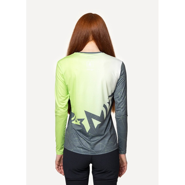 Лонгслив женский Сплав Logo L/S (беговой) зеленый/серый