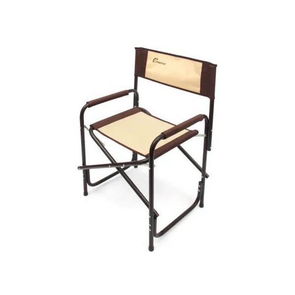 Кресло складное Следопыт PF-FOR-SK (сталь, ⌀ 22 мм) бежевый/коричневый