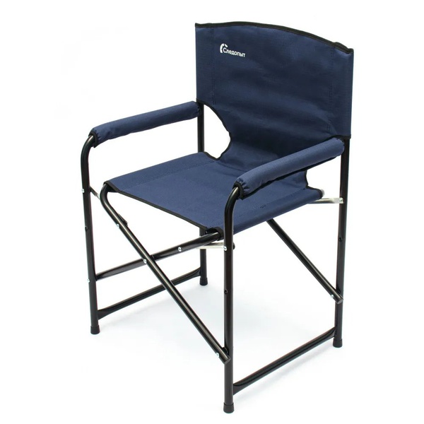 Кресло складное Следопыт Комфорт (сталь, ⌀ 22 мм) синий