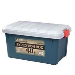 Ящик многофункциональный Следопыт Expedition Box (40 л) зеленый/серый
