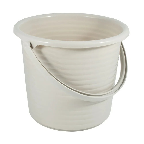 Ведро Runis (5 л, с крышкой, пищевой пластик) серо-бежевый