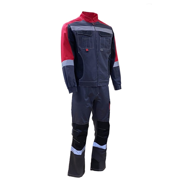 Костюм Эталон Формула Коттон серый/красный