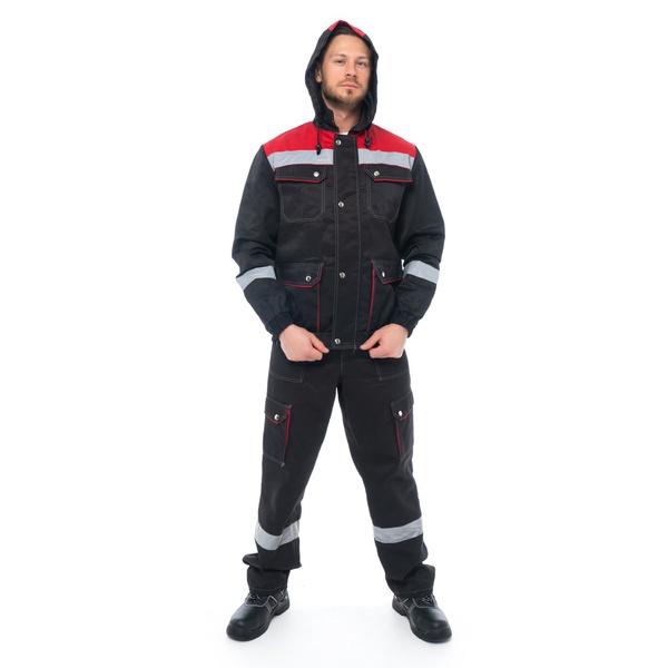 Костюм Эталон Антей с СОП чёрный/красный