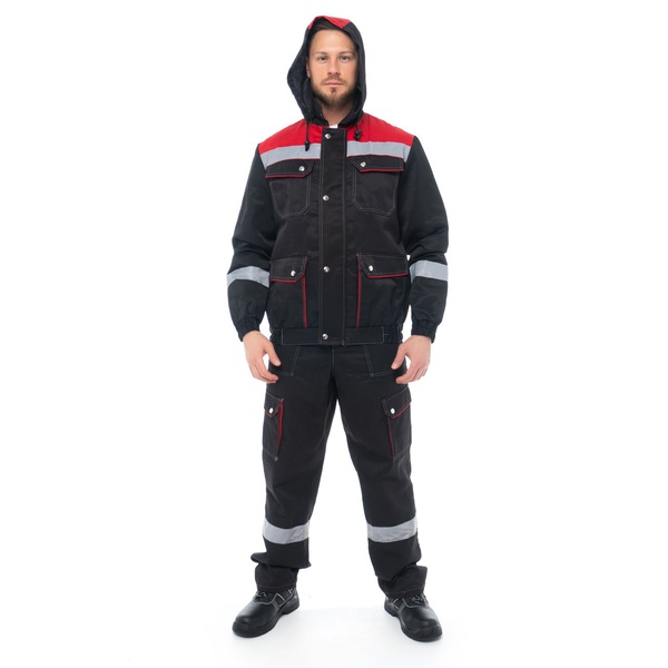 Костюм Эталон Антей с СОП чёрный/красный