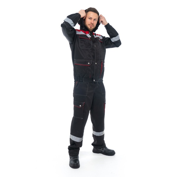 Костюм Эталон Антей с СОП чёрный/красный