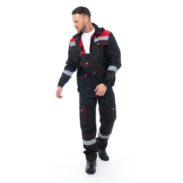 Костюм Эталон Антей с СОП чёрный/красный