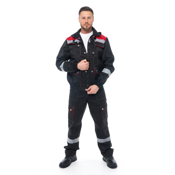 Костюм Эталон Антей с СОП чёрный/красный