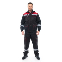 Костюм Эталон Антей с СОП чёрный/красный