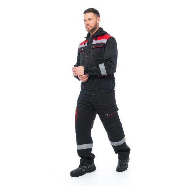 Костюм Эталон Антей с СОП чёрный/красный