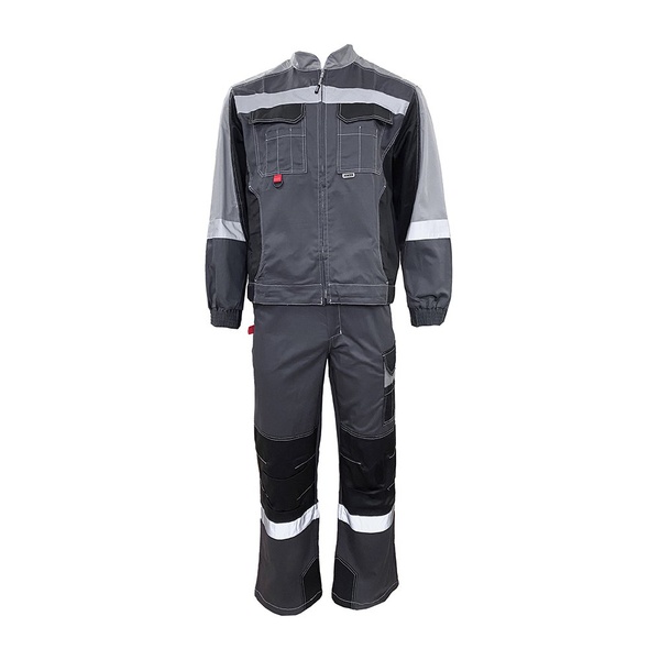 Костюм Эталон Формула Коттон ФП2 серый/чёрный