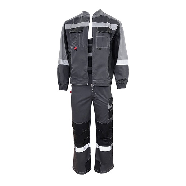 Костюм Эталон Формула Коттон ФП2 серый/чёрный