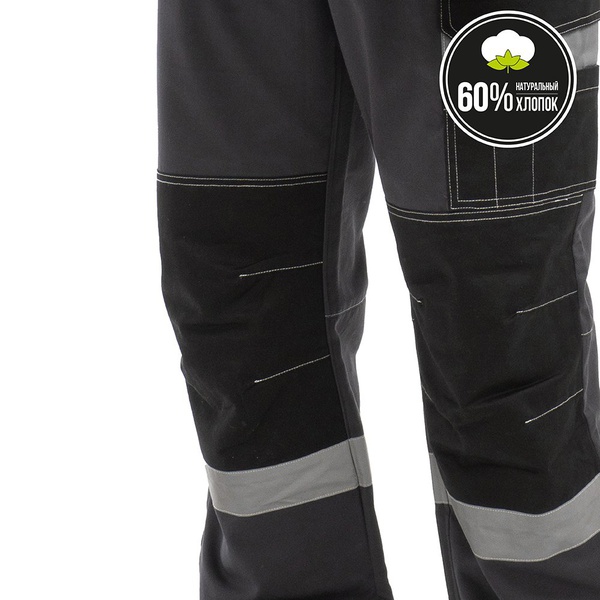 Костюм Эталон Формула Коттон ФП2 серый/чёрный