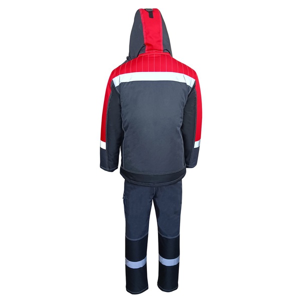 Костюм Эталон Юкон-Мембрана ЮП-2 тёмно-серый/чёрный/красный