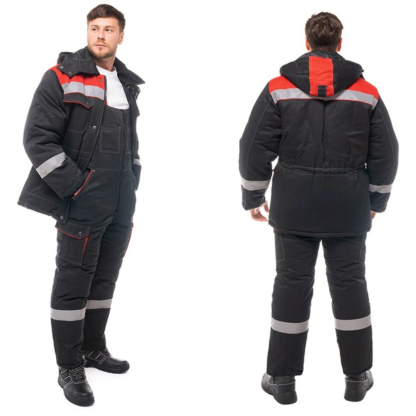 Костюм Эталон Антей чёрный/красный