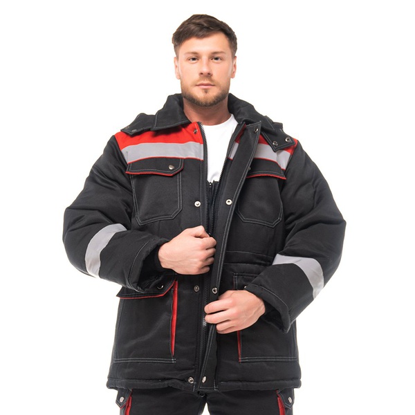 Костюм Эталон Антей чёрный/красный