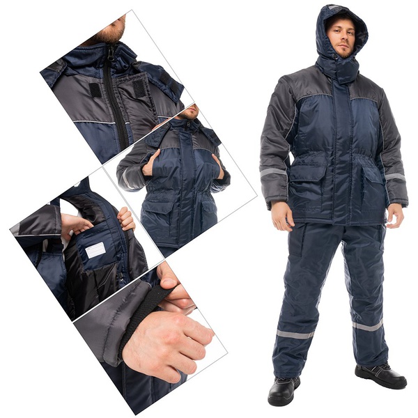 Костюм Эталон Балтика тёмно-синий/серый