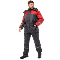Костюм Эталон Балтика тёмно-серый/красный