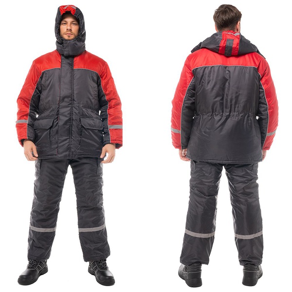 Костюм Эталон Балтика тёмно-серый/красный