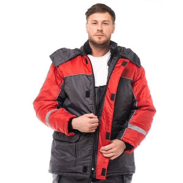 Костюм Эталон Балтика тёмно-серый/красный