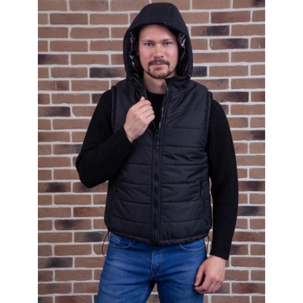 Жилет Taygerr Партизан чёрный, тк. Кошачий глаз