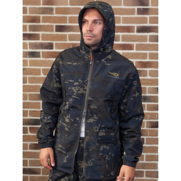 Костюм летний Taygerr Сармат черный мультикам, тк. Рип-стоп