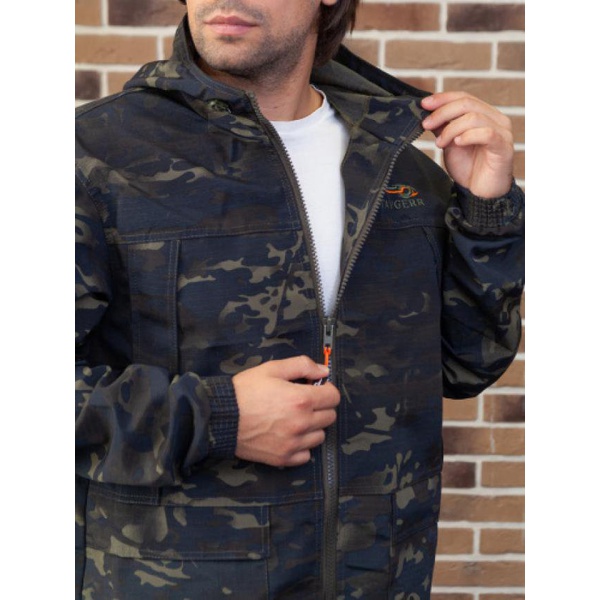 Костюм летний Taygerr Сармат черный мультикам, тк. Рип-стоп