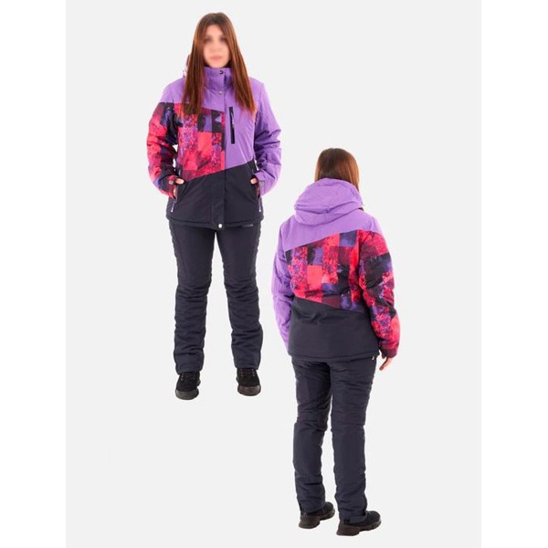 Куртка женская Taygerr Грация New TGR 2022-1 (-20°С) фиолетовый/абстракция