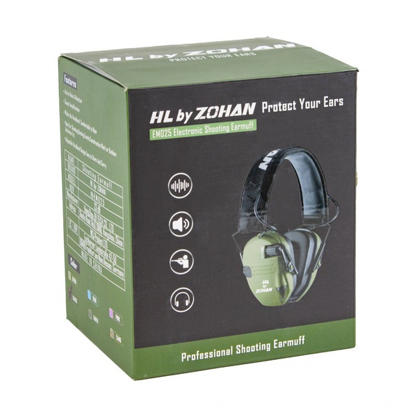 Наушники активные для стрельбы HL by Zohan EM025 Green