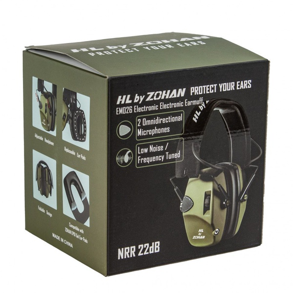 Наушники активные для стрельбы HL by Zohan EM026 Black