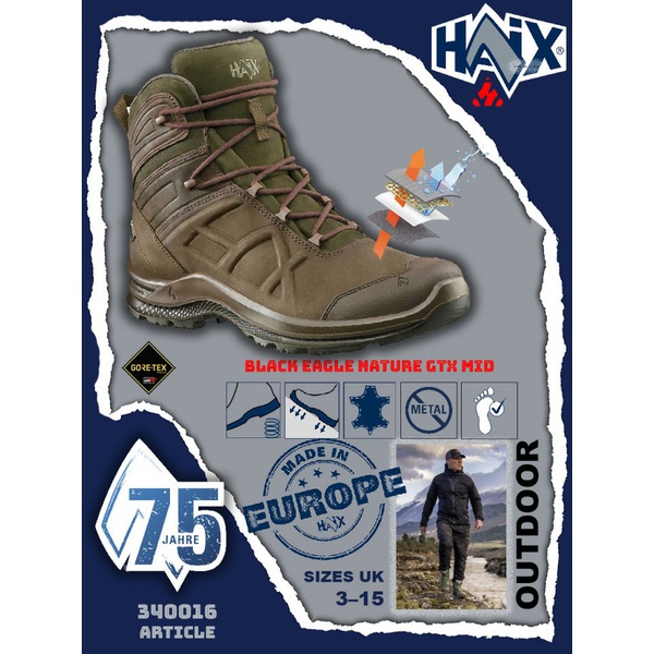 Ботинки Haix Black Eagle Nature GTX Mid