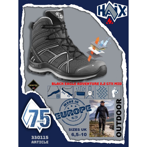 Ботинки Haix Black Eagle Adventure 2.2 GTX Mid