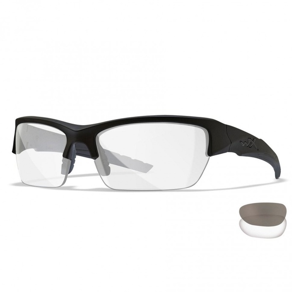 Очки баллистические Wiley X WX Valor Matte Black, 2 пары линз: Grey + Clear