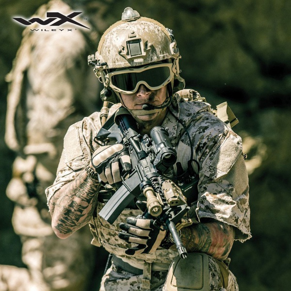 Маска тактическая Wiley X WX Spear Matte Tan 2 пары линз: Grey + Clear