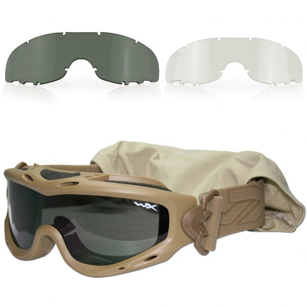 Маска тактическая Wiley X WX Spear Matte Tan 2 пары линз: Grey + Clear