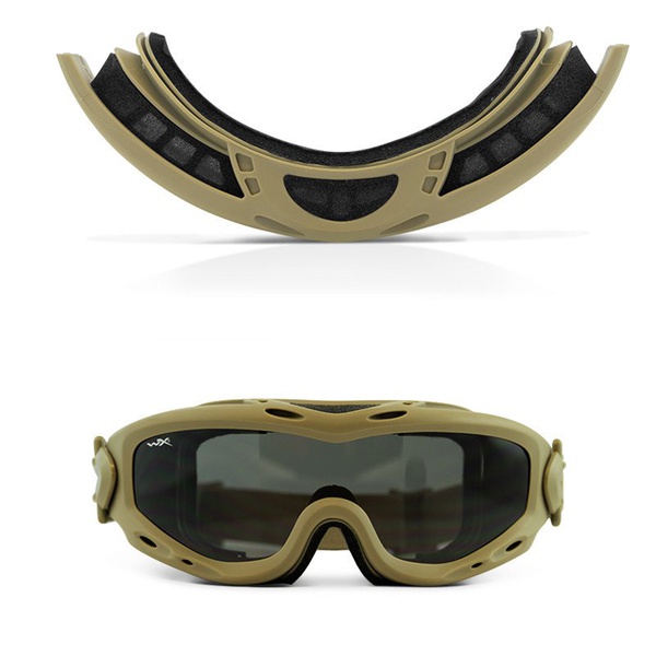 Маска тактическая Wiley X WX Spear Matte Tan 3 пары линз: Grey+Clear+Rust