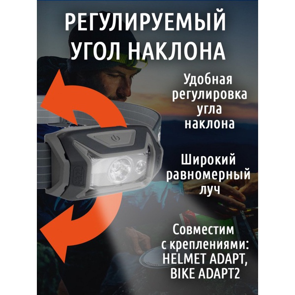 Фонарь налобный Petzl Tikka (350 лм) серый